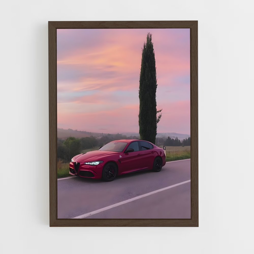 Poster Émotion Rouge – affiche Alfa Romeo (vue 5)